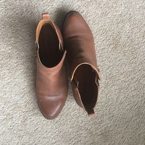 Lucky brand brown leather booties